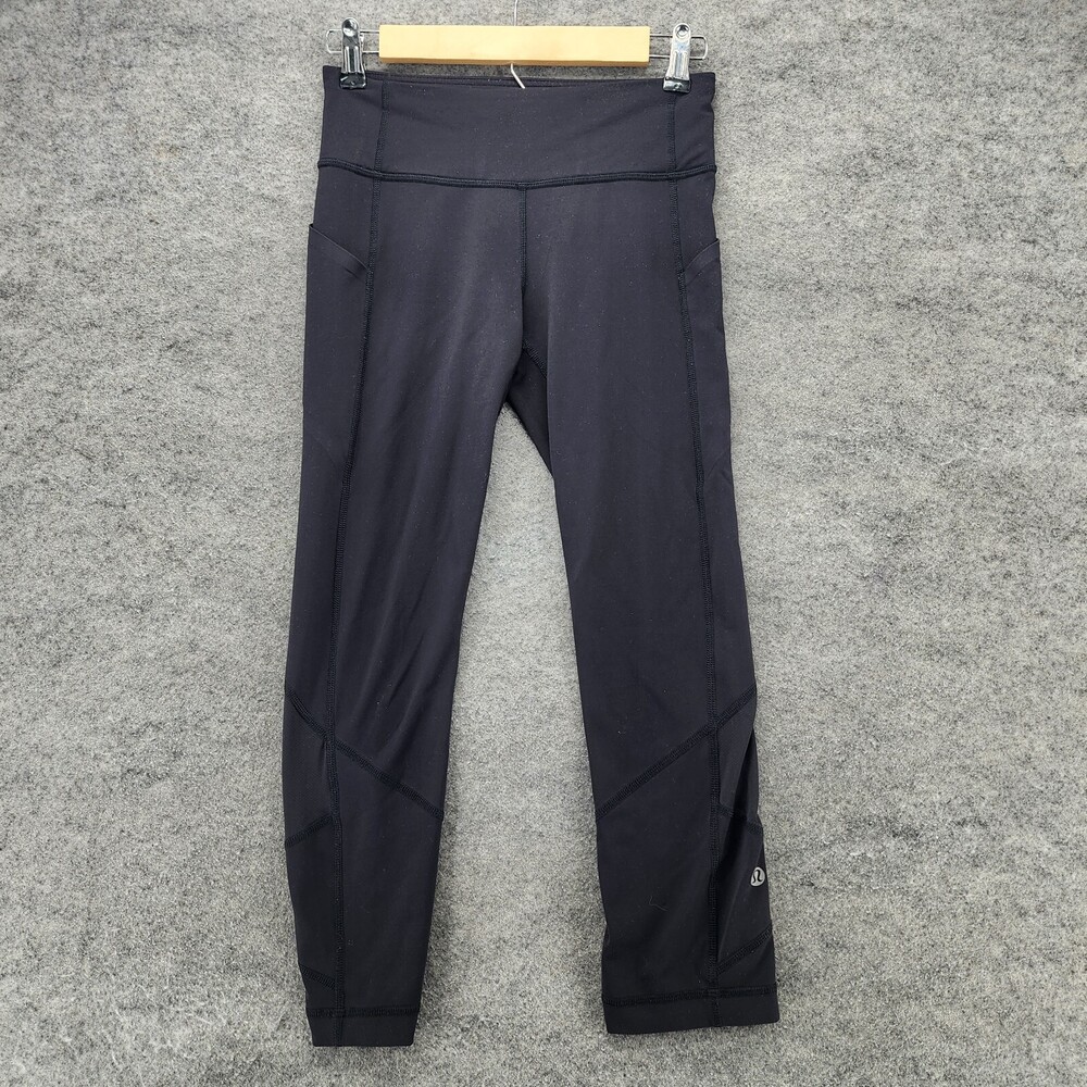Lululemon Leggings Womens 4 Capri Length Black Pull On Activewear